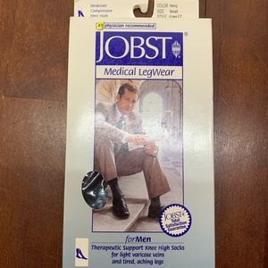 JOBST for Men Compression Socks Navy Small Knee